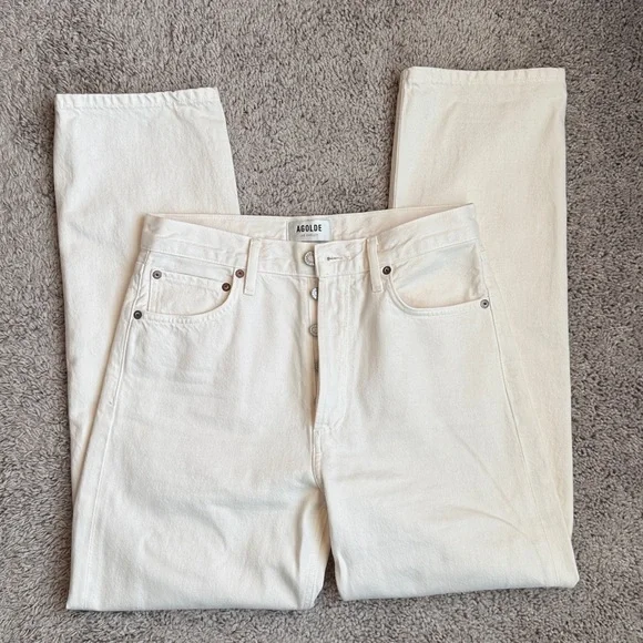 Agolde 90s Jean. Cream colorway. - Picture 2 of 7